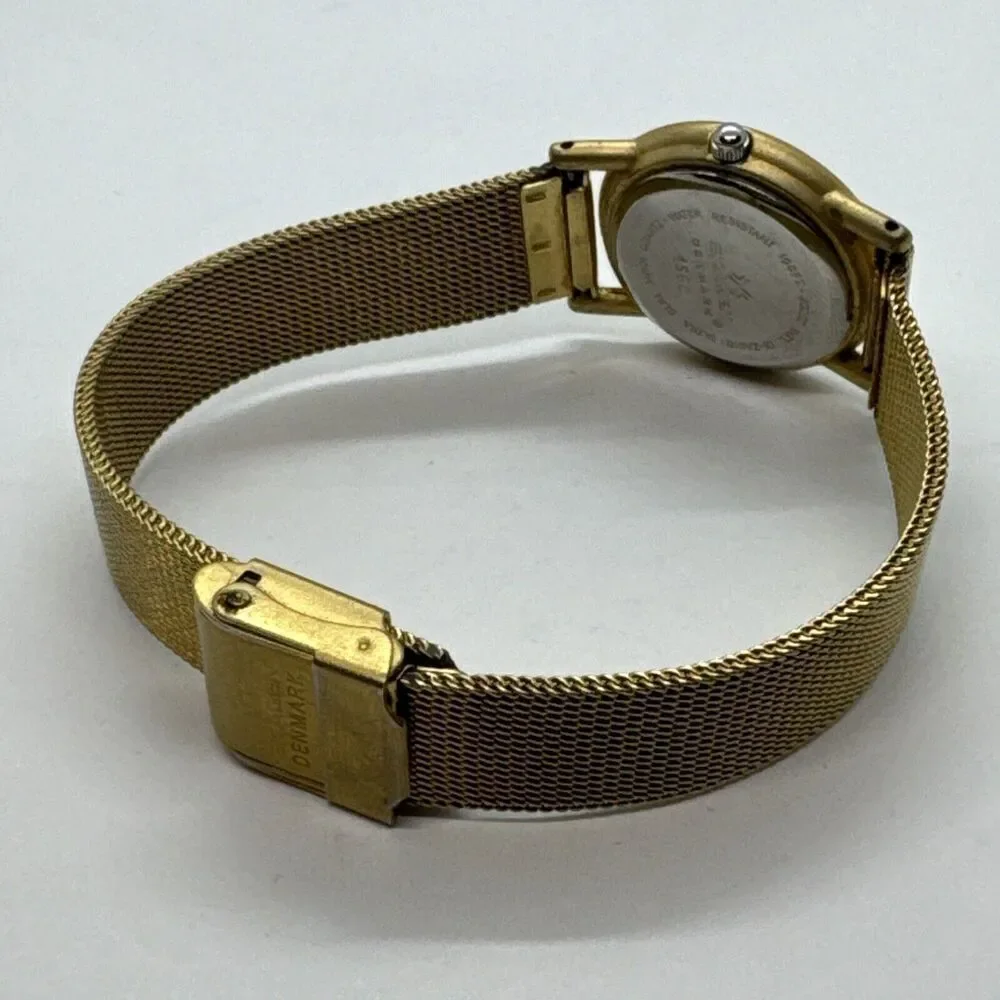 Skagen 45GG Women's Gold Tone Analog Dial Quartz Genuine Wrist Watch JNA568